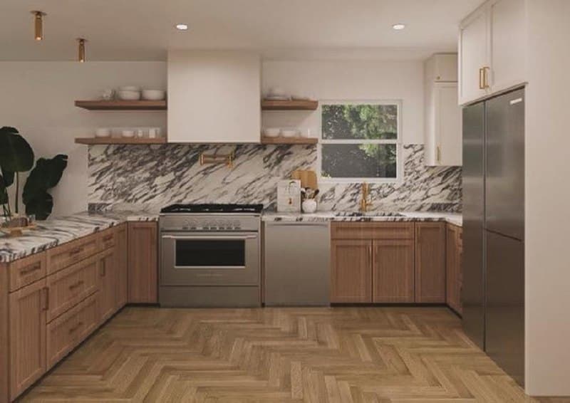 East Rutherford Kitchen Design with Custom Millwork